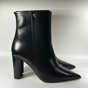 New Tory Burch Penelope Womens Black Leather Ankle Boots Size 7.5